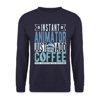 Dicton de café Buchalter - Sweat-shirt Unisexe - marine - Devant - Alina (178cm) & Michal (187cm)