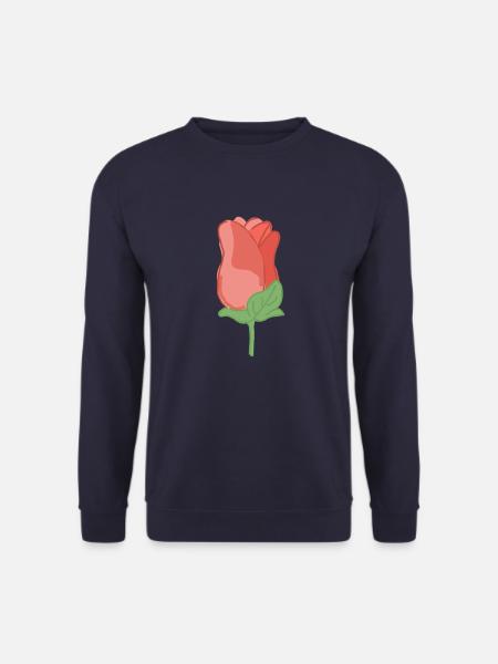 Rose Red Rose Hand-drawn - Unisex Sweatshirt - navy
