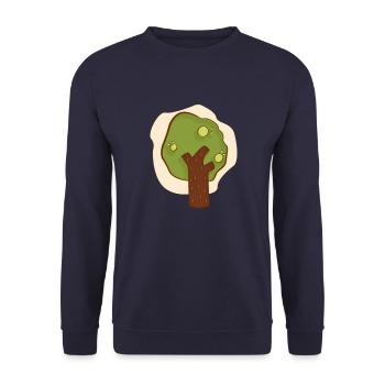 Tree - Unisex Sweatshirt - navy - Front - Alina (178cm) & Michal (187cm)