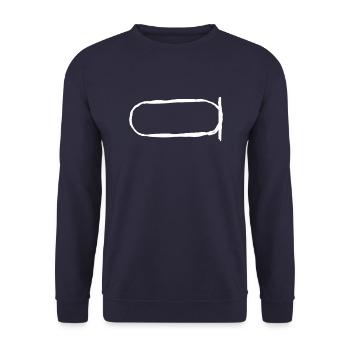 Egypt Ancient Symbol Shenu - Unisex Sweatshirt - navy - Front - Alina (178cm) & Michal (187cm)