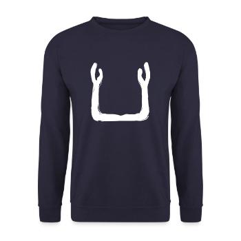 Egypt Ancient Symbol Ka - Unisex Sweatshirt - navy - Front - Alina (178cm) & Michal (187cm)