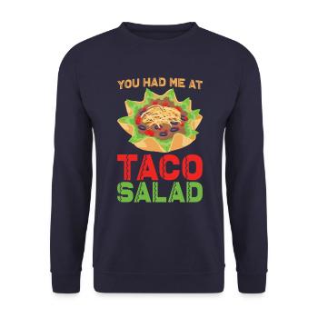 Salade de tacos - Sweat-shirt Unisexe - marine - Devant - Alina (178cm) & Michal (187cm)