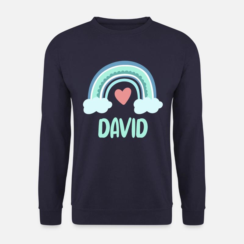 David Name Rainbow Baby - Unisex Sweatshirt - navy