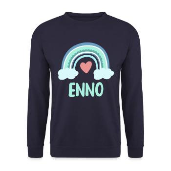 Enno Nom Rainbow Baby - Sweat-shirt Unisexe - marine - Devant - Alina (178cm) & Michal (187cm)