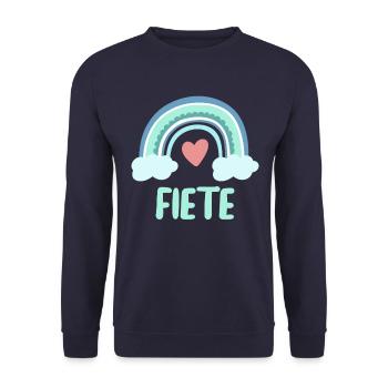 Fiete Nom Rainbow Baby - Sweat-shirt Unisexe - marine - Devant - Alina (178cm) & Michal (187cm)