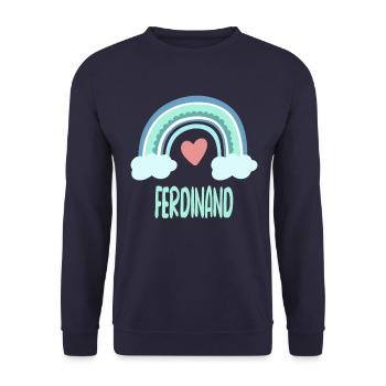 Ferdinand Nom Rainbow Baby - Sweat-shirt Unisexe - marine - Devant - Alina (178cm) & Michal (187cm)