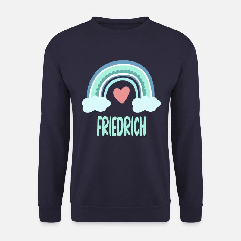 Friedrich Name Regenbogen Baby - Unisex Pullover - Navy