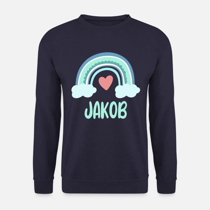 Jakob Name Rainbow Baby - Unisex Sweatshirt - navy