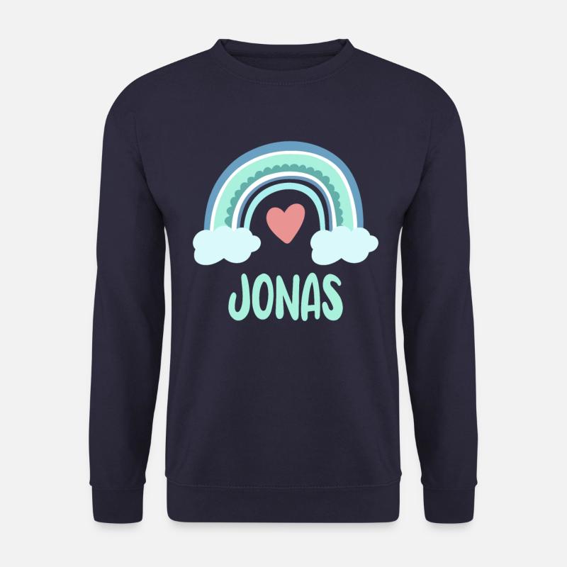 Jonas Name Rainbow Baby - Unisex Sweatshirt - navy