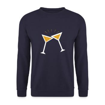 glass - Unisex Sweatshirt - navy - Front - Alina (178cm) & Michal (187cm)