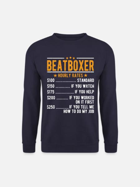 Beat-boxer Stundenlohn - Unisex Pullover - Navy