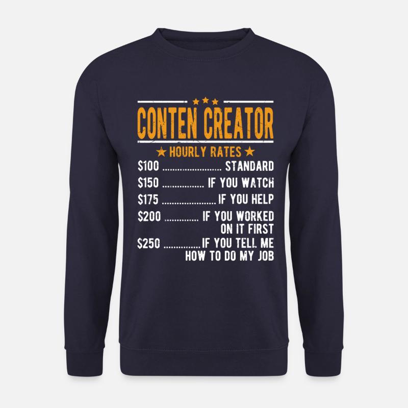 Contlen Creator Stundenlohn - Unisex Pullover - Navy