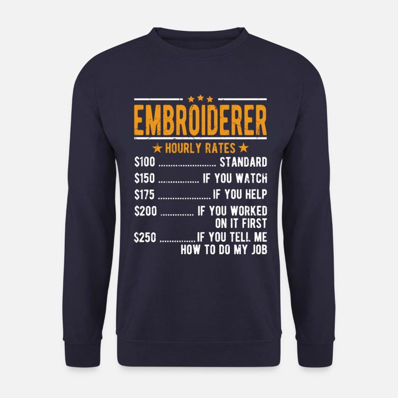 Sticker Stundenlohn - Unisex Pullover - Navy
