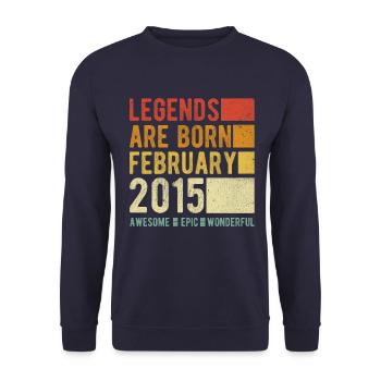 Birthday February 2015 - Unisex Sweatshirt - navy - Front - Alina (178cm) & Michal (187cm)
