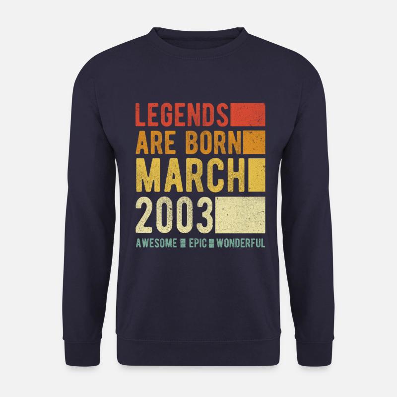 Anniversaire Mars 2003 - Sweat-shirt Unisexe - marine