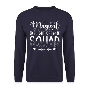 Board Staff Group Flight Crew Squad - Unisex Sweatshirt - navy - Front - Alina (178cm) & Michal (187cm)