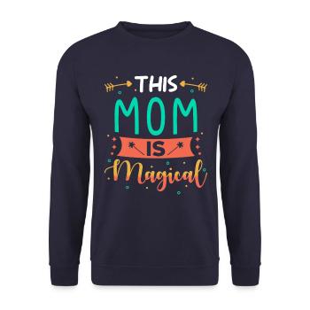 Mom Gift - Unisex Sweatshirt - navy - Front - Alina (178cm) & Michal (187cm)