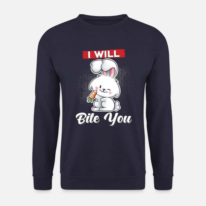 Rabbit Ich will dich beißen - Unisex Pullover - Navy