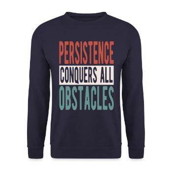 La persévérance surmonte tous les obstacles - Sweat-shirt Unisexe - marine - Devant - Alina (178cm) & Michal (187cm)