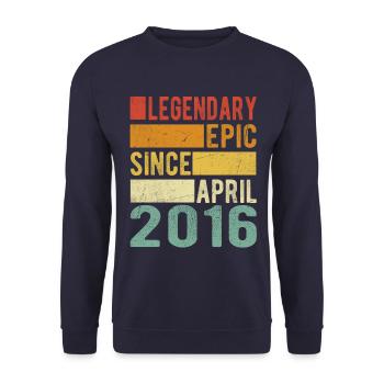 Anniversaire Avril 2016 Épopée légendaire - Sweat-shirt Unisexe - marine - Devant - Alina (178cm) & Michal (187cm)