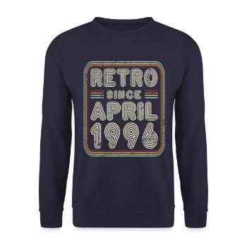 Anniversaire Avril 1996 Cadeau rétro - Sweat-shirt Unisexe - marine - Devant - Alina (178cm) & Michal (187cm)