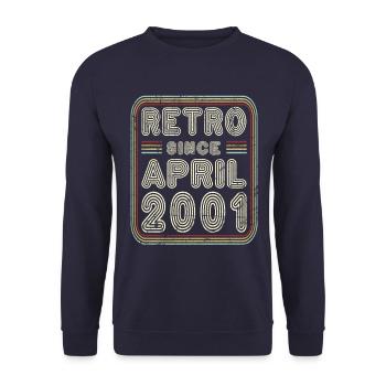 Anniversaire Avril 2001 Cadeau Rétro - Sweat-shirt Unisexe - marine - Devant - Alina (178cm) & Michal (187cm)