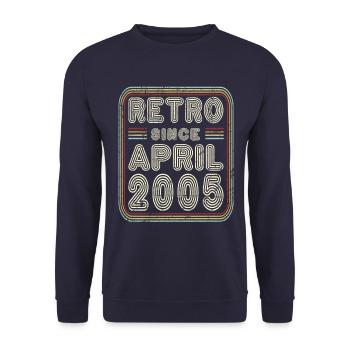 Anniversaire Avril 2005 Cadeau rétro - Sweat-shirt Unisexe - marine - Devant - Alina (178cm) & Michal (187cm)