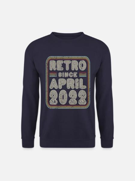 Birthday April 2022 Retro Gift - Unisex Sweatshirt - navy
