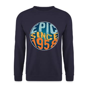 Epic since 1958 - Unisex Sweatshirt - navy - Front - Alina (178cm) & Michal (187cm)