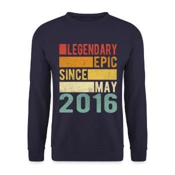 Anniversaire Mai 2016 Épopée légendaire - Sweat-shirt Unisexe - marine - Devant - Alina (178cm) & Michal (187cm)