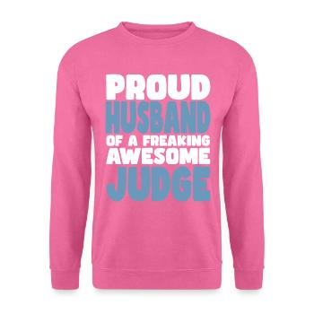 Fière épouse d’un sacré bon juge - Sweat-shirt Unisexe - rose - Devant
