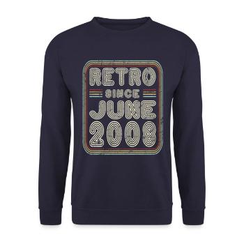 Anniversaire Juin 2008 Cadeau rétro - Sweat-shirt Unisexe - marine - Devant - Alina (178cm) & Michal (187cm)