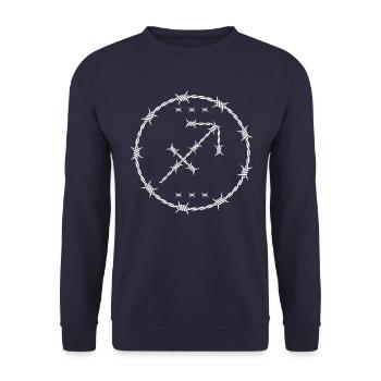 Signe du zodiaque du Sagittaire - Sweat-shirt Unisexe - marine - Devant - Alina (178cm) & Michal (187cm)