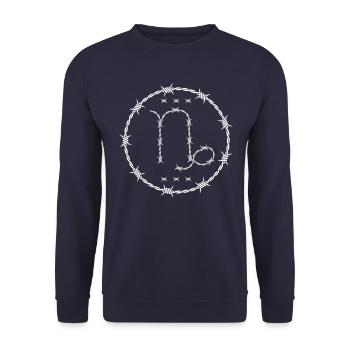 Signe du zodiaque du Capricorne - Sweat-shirt Unisexe - marine - Devant - Alina (178cm) & Michal (187cm)