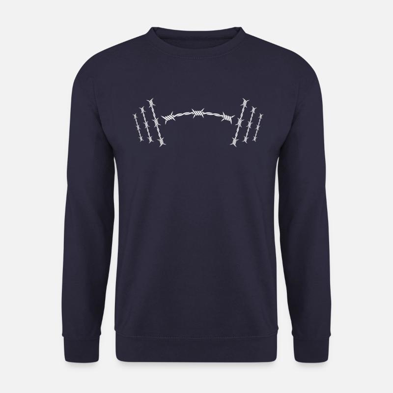 Musculation Bodybuilder Design Dumbbell - Sweat-shirt Unisexe - marine
