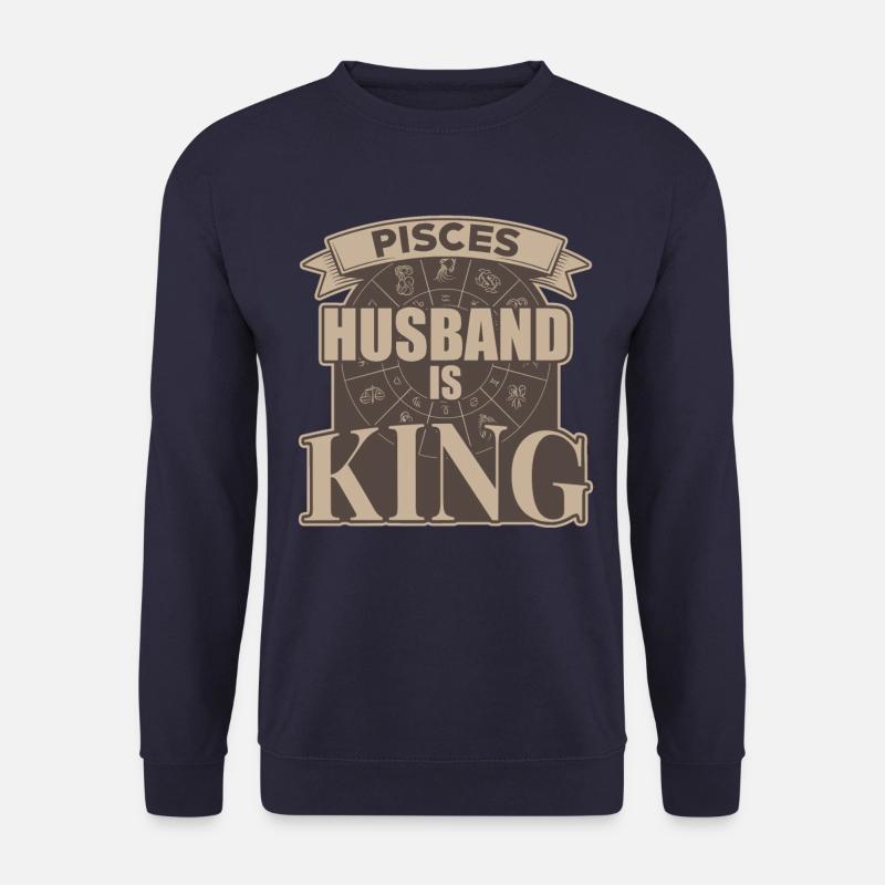 Fische Ehemann Ist König - Unisex Pullover - Navy