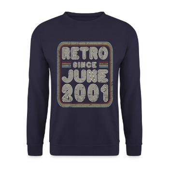 Anniversaire Juin 2001 Cadeau rétro - Sweat-shirt Unisexe - marine - Devant - Alina (178cm) & Michal (187cm)