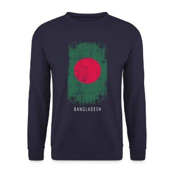 Souvenir with the country flag of Bangladesh - Unisex Sweatshirt - navy - Front - Alina (178cm) & Michal (187cm)