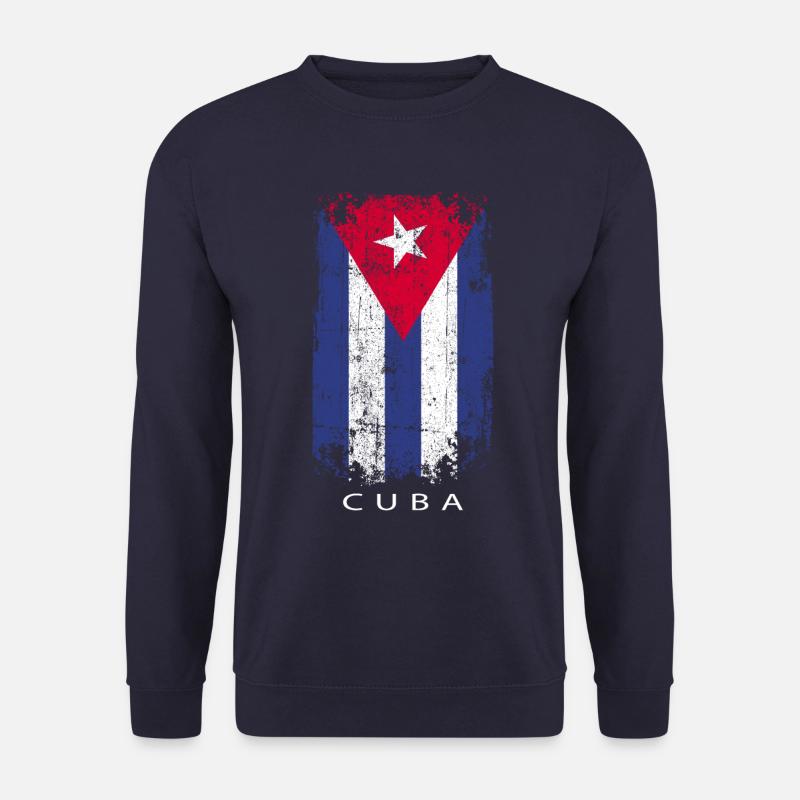 Souvenir Mit Der Landflagge Von Cuba - Unisex Pullover - Navy