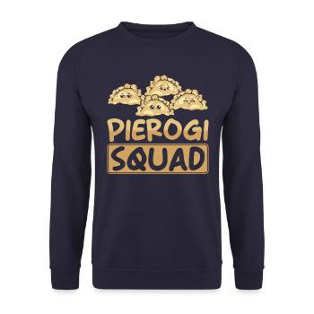 Pierogi dumplings - Unisex Sweatshirt - navy - Front - Alina (178cm) & Michal (187cm)