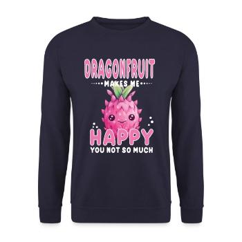 Dragon Fruit Kawaii - Unisex Sweatshirt - navy - Front - Alina (178cm) & Michal (187cm)