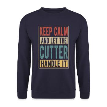 Cutter Retro Cadeau - Sweat-shirt Unisexe - marine - Devant - Alina (178cm) & Michal (187cm)