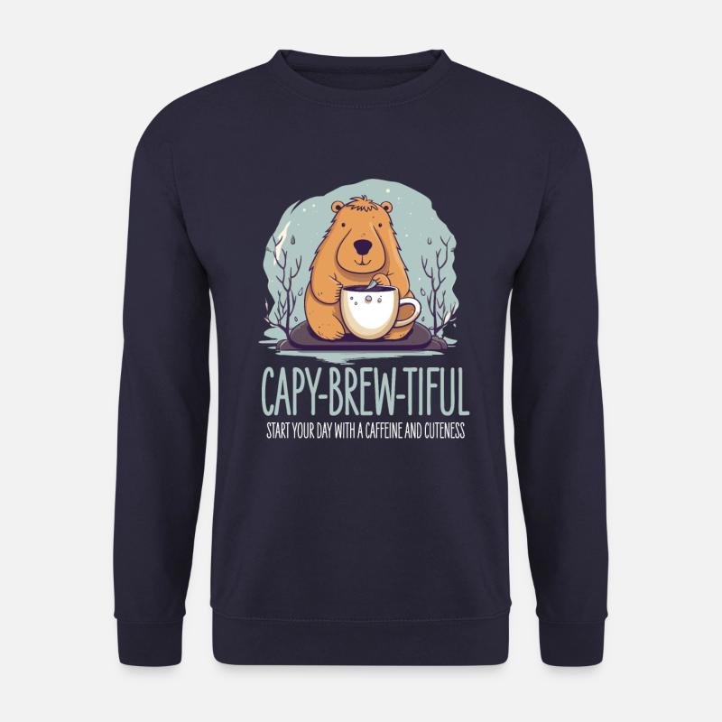 Capybara Coffee Design - Unisex Sweatshirt - navy