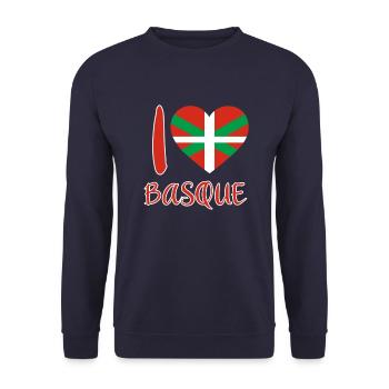 Pays Basque Drapeau Basque - Sweat-shirt Unisexe - marine - Devant - Alina (178cm) & Michal (187cm)