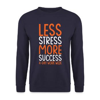 4 days a week - Unisex Sweatshirt - navy - Front - Alina (178cm) & Michal (187cm)