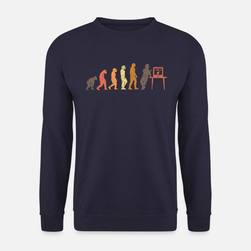 Imprimante 3D Evolution Imprimante 3D Rétro - Sweat-shirt Unisexe - marine