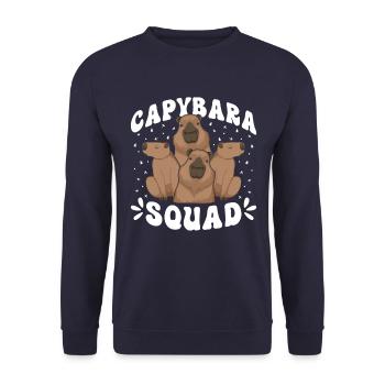 Capybara Trupp - Unisex Pullover - Navy - Vorne - Alina (178cm) & Michal (187cm)