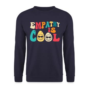 L’empathie, c’est cool - Sweat-shirt Unisexe - marine - Devant - Alina (178cm) & Michal (187cm)
