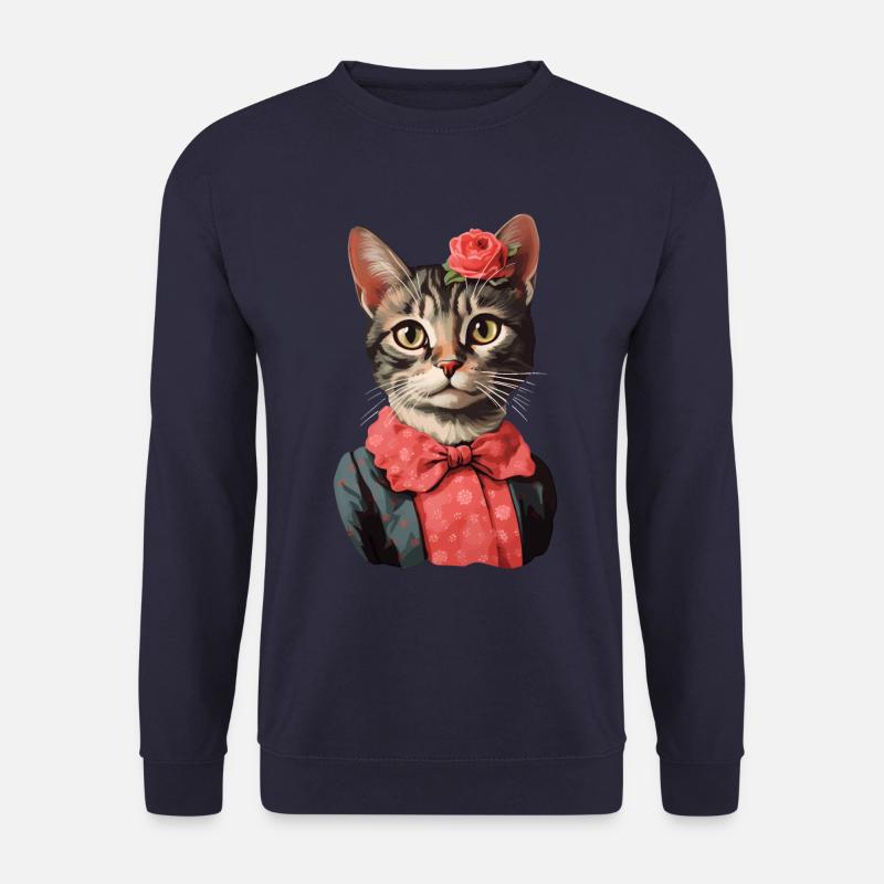 Katze 50er Jahre Design - Unisex Pullover - Navy