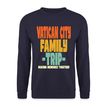 Vatican City Family Trip Holidays - Unisex Sweatshirt - navy - Front - Alina (178cm) & Michal (187cm)